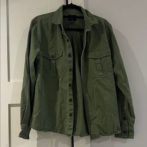 Forever 21 Olive Button-Up Shirt